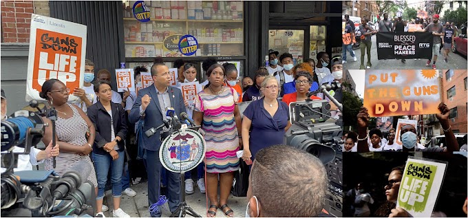 Líderes dominicanos encabezan masiva marcha contra la violencia armada en El Bronx 