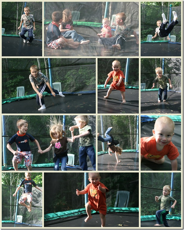 Trampoline collage