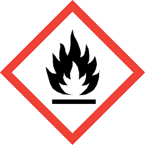 Simbol Kemasan Bahan Mudah menyala (terbakar)
