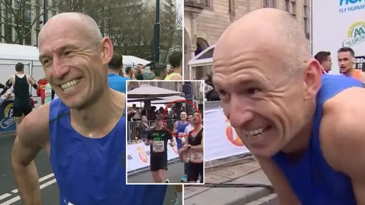 Video: "Football legend Arjen Robben stuns spectators with an incredible time at the Rotterdam Marathon - proving he's still got it!"