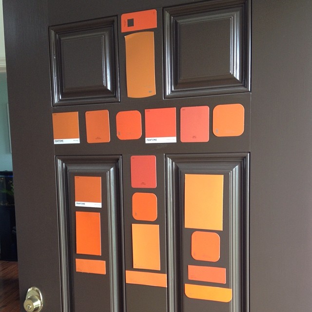 Picking an orange color for the front door