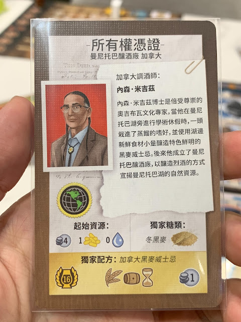 👇角色卡背面除了角色故事背景外，還有起始資源的不同與專長