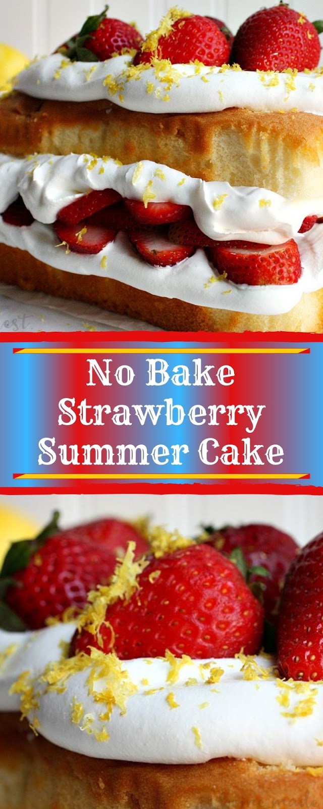 No Bake Strawberry Summer Cake