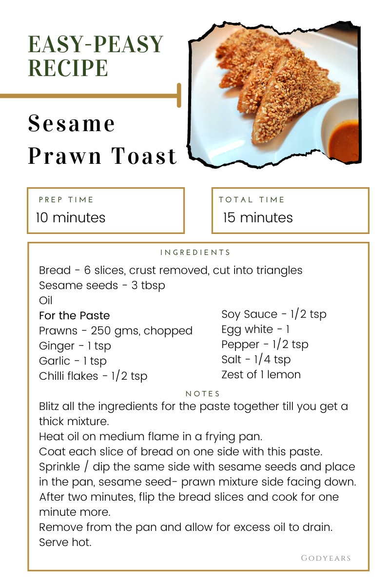 Sesame Prawn Toast recipe