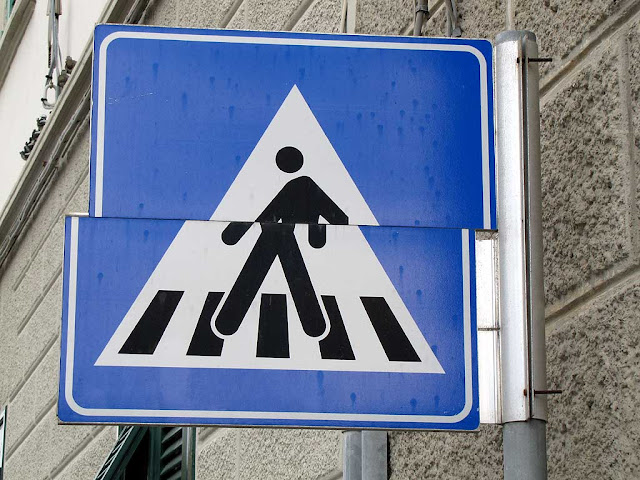 Zebra crossing sign, Livorno