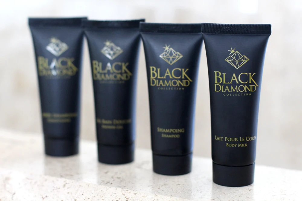 Black Diamond collection toiletries at Hotel Koh-I Nor in Val Thorens, Les Trois Vallees - luxury travel blog