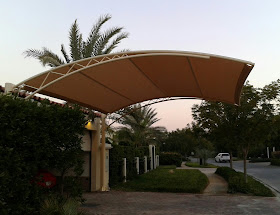 Car parking shades in Ajman Sharjah Dubai Umm Al Quwain Ras Al Khamaih Fujairah Abu Dhabi Alain Al Ayn UAE 