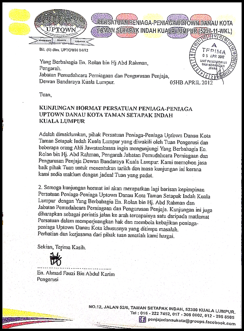 Surat Arahan Ke Pejabat