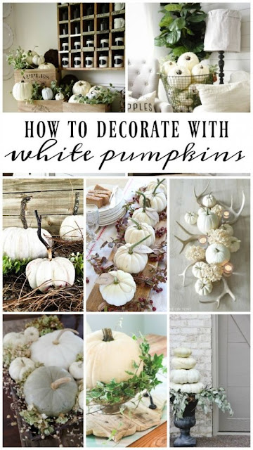 Pinterest Ispiration: decorare con le zucche bianche DIY tutorial semplici autunno ME creativeinside