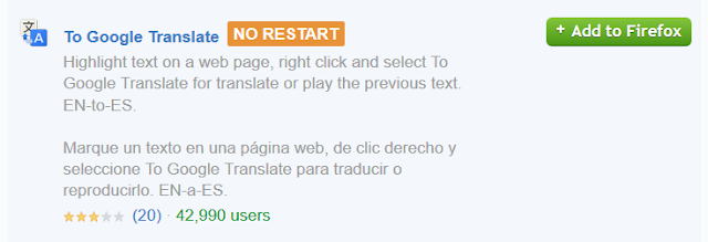 Google Translator Addons For Mozilla Firefox