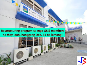 Calling the attention of all members of Government Service Insurance System (GSIS) with an outstanding balance under the Educational Assistance Loan (EAL).  The agency is offering a restructuring program for around half a million members with an outstanding balance.  This is the second phase of the program where a member may renew their educational loan and obtain a P10,000 gross amount from which the outstanding balance of the first loan will be deducted.