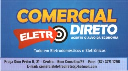 COMERCIAL ELETRO DIRETO, QUALIDADE EM TUDO QUE FAZ! ACERTE O ALVO DA ECONOMIA.