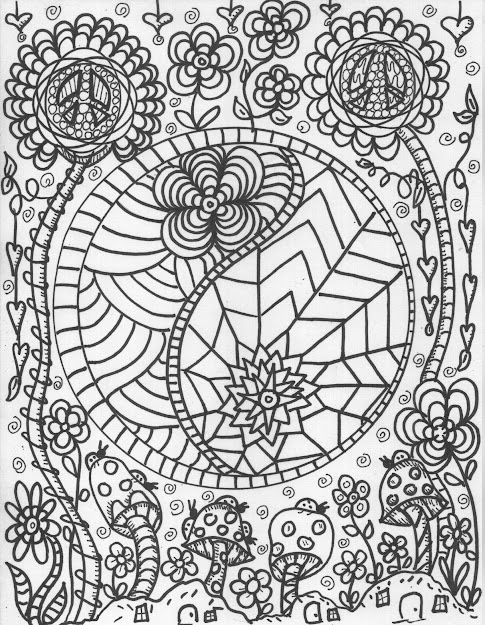 Abstract Doodle Zentangle Coloring Pages Colouring Adult Detailed Advanced  Printable Kleuren Voor Volwassenen Coloriage Pour Adulte