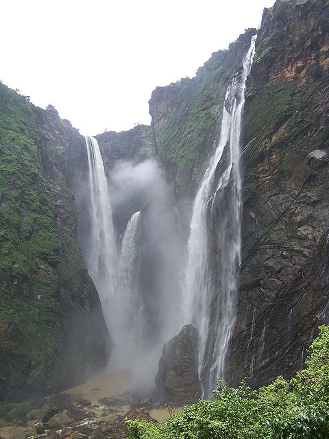 Low Flowing During Summer Jog Falls - Karnataka