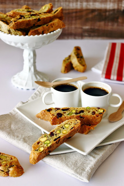 Pistache & cranberry biscotti