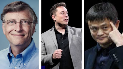 Bill Gates, Elon Musk and Jack Ma's Photo