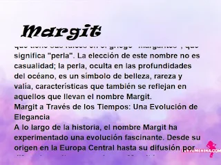 ▷ Significado del nombre Margit