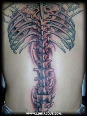 hebrew tattoo on spine. Spine 3D Tattoo Design; Spine