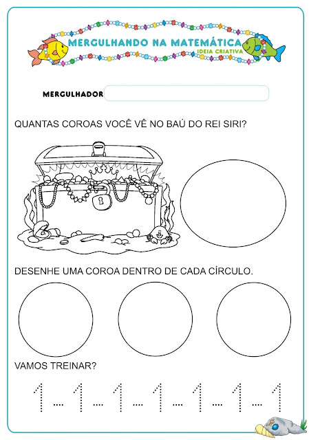 Caderno de Atividades Matemática Projeto no Fundo do Mar grátis para imprimir