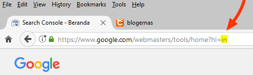 Cara Mengganti Google Search Console dg Bahasa Indonesia