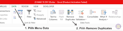 Menghapus Data Duplikat pada Ms Excel