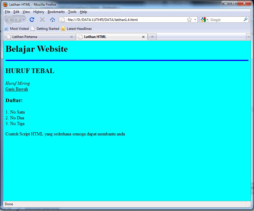 Contoh Script Html Sederhana | TIPS AND TRICK COMPUTER