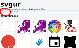 SVGur home page and the browse button for uploading SVG images