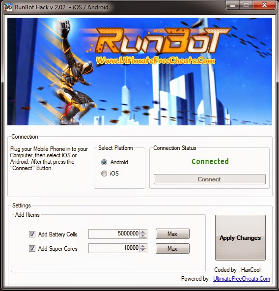 Triche astuces piratería trucchi RunBot Trucos Trucos Hack Trainer Tool y trucos para iOS y Android 