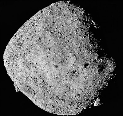 The Osiris-Rex spacecraft, which is about the size of a 15-passenger van, has been orbiting Bennu for almost two years.