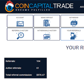 Инвестировано в CoinCapitalTrade