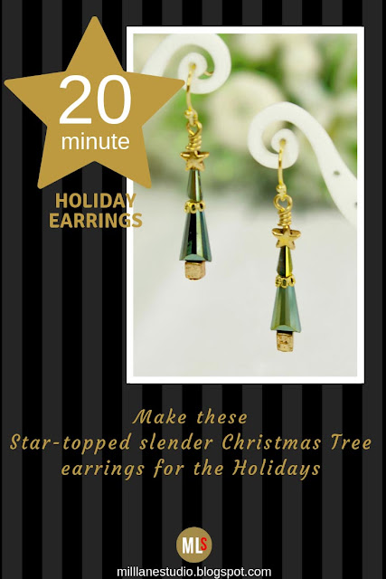 Slender Christmas Tree earrings inspiration sheet