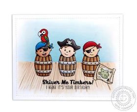Sunny Studio Stamps Pirate Pals Birthday Card by Mendi Yoshikawa