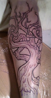 Jared Woods' Tree Tattoo