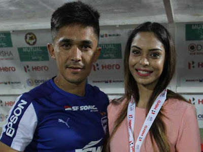 Sunil Chhetri  and Sonam Bhattacharya