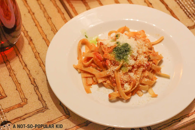 Freshly cooked pasta in Spectrum, Fairmont