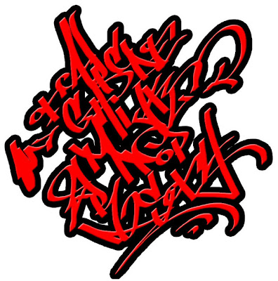 Graffiti Letters, Red Graffiti Letters Sticker