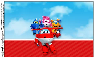 Super Wings: Free Printable Candy Bar Labels. 