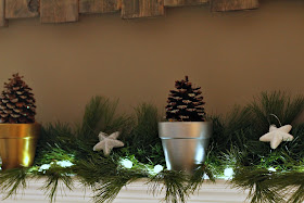 glitter pinecones with painted flower pots - Turtles and Tails blog