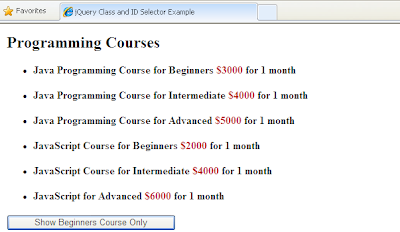 How To Use Jquery Class And Id Selector To Find Dom Elements - 