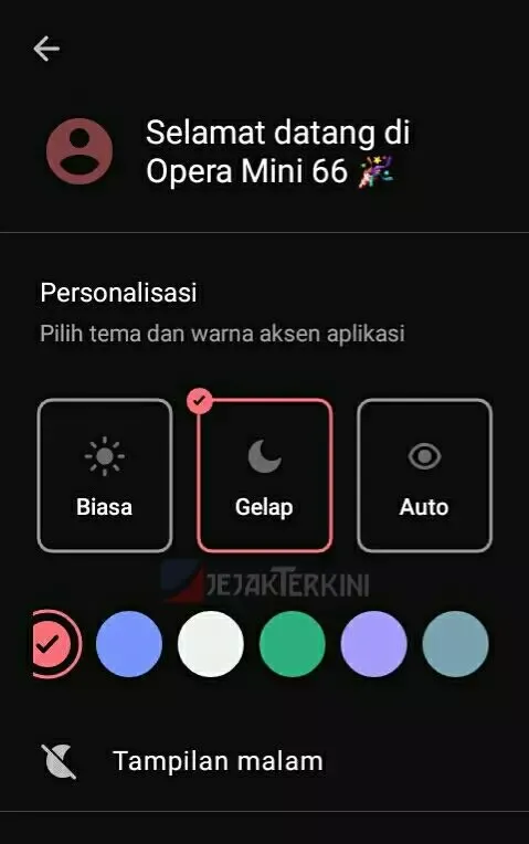 mode gelap opera mini apk