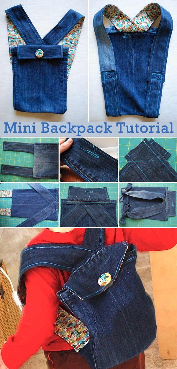 DIY Mini Jeans Backpack Tutorial