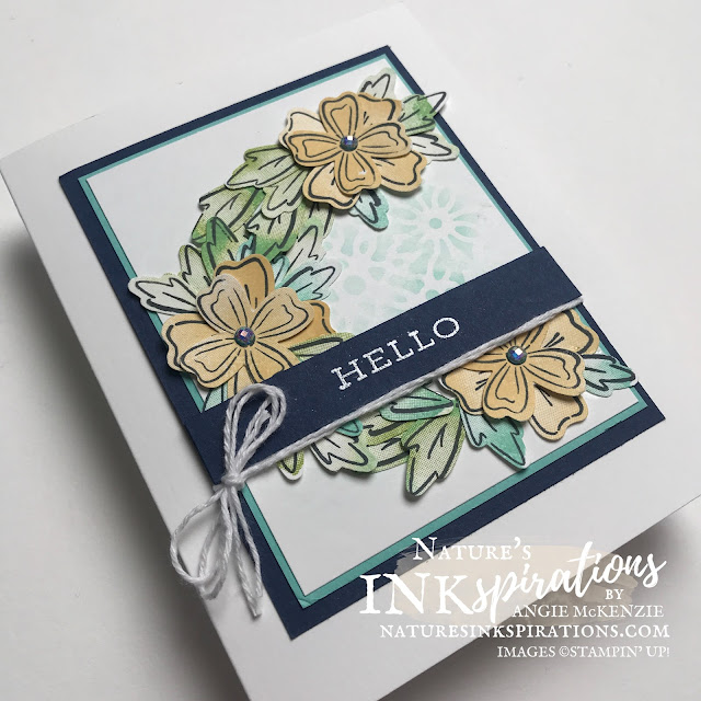 By Angie McKenzie for the Crafty Collaborations Technique Tuesday Blog Hop; Click READ or VISIT to go to my blog for details! Featuring the Stampin' Up! Flowers & Leaves Punch included with the Flowers of Friendship Bundle along with the Watercolor Shapes and Forever Fern Stamp Sets from the 2021-2022 Annual Catalog; #encouragementcard #stamping #papercrafting #techniquetuesday #techniquetuesdaybloghop #flowersandleaves #flowersoffriendship #watercolorshapes #foreverfern #blending #vellumdoiliesmask #2021annualcatalog #punches #wreathcards #cardtechniques #stampinup #diy #handmadecard #naturesinkspirations #makingotherssmileonecreationatatime