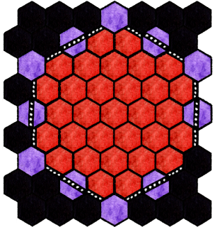 6 mile hex in 1 mile sub-hexes template 3