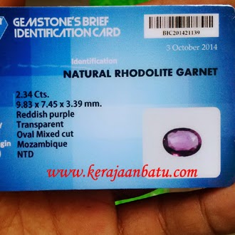 Batu Mulia Natural Rhodolite Garnet