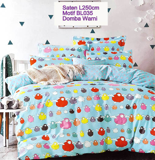 Sprei Anak Motif Domba Biru