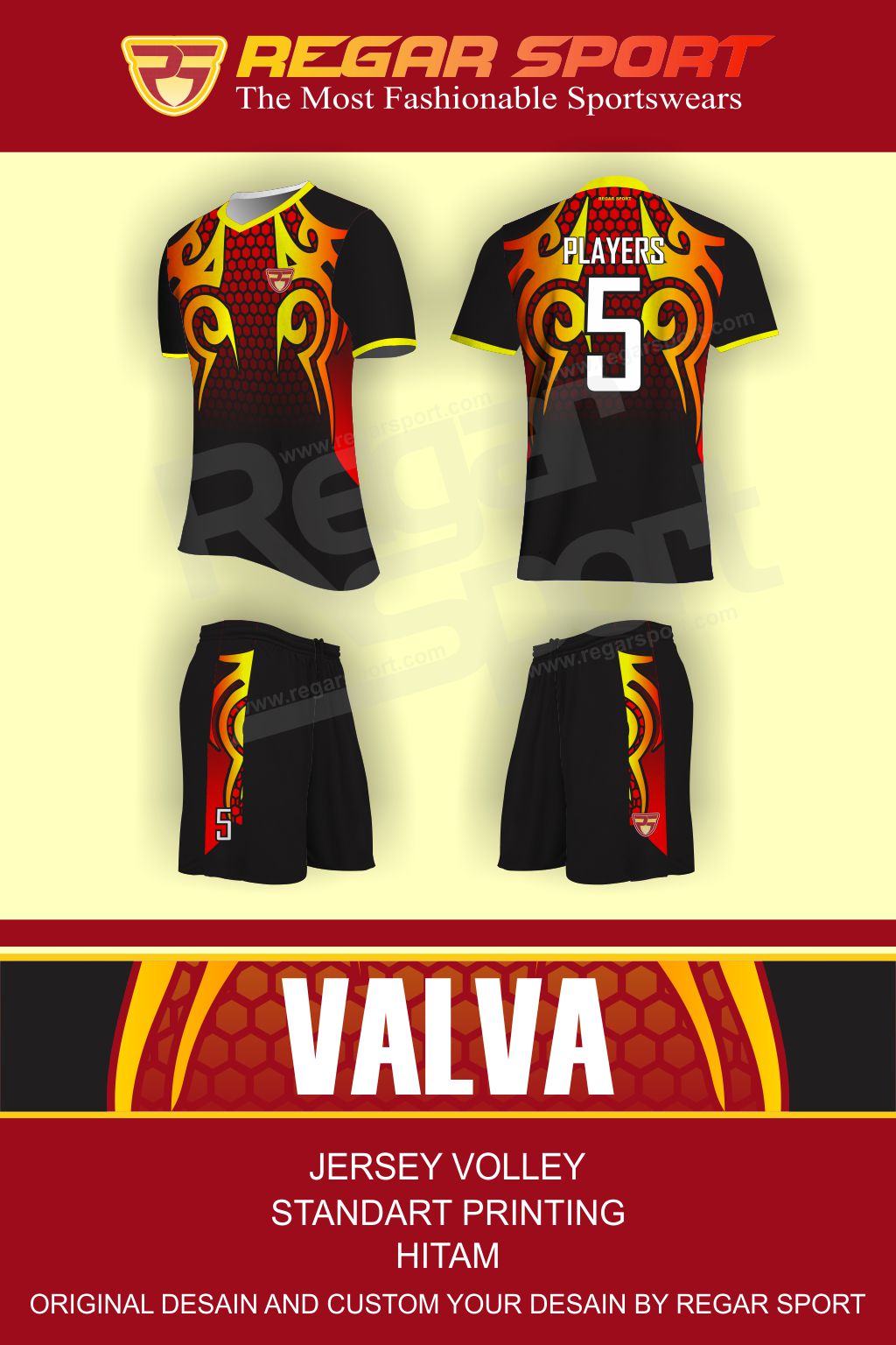 Desain Baju  Volly  Putri  Printing