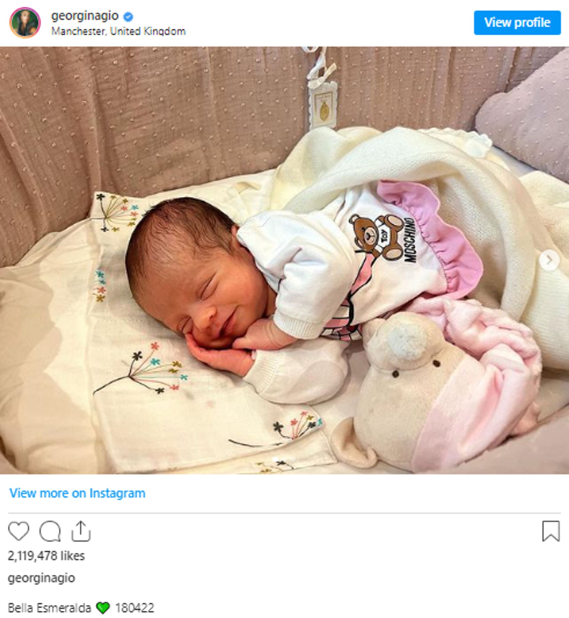 Cristiano Ronaldo and Georgina Rodriguez announce baby daughter's beautiful name