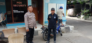 Ajak Cooling Down Pemilu Damai,  Polisi Sambang Petugas  Satpam