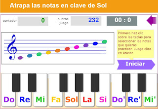  Atrapa las notas en clave de sol