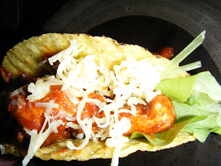 cheese topped taco